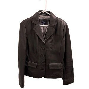 Sonoma Women's Black 100% Lambskin Leather Jacket